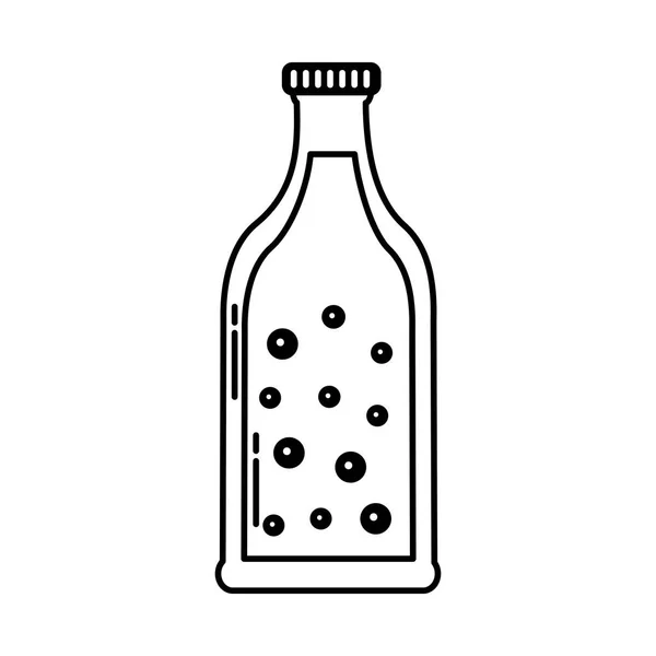 Ölflaska dricka alkohol bubblor — Stock vektor