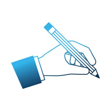 kalem ile el izole simgesi yazmak