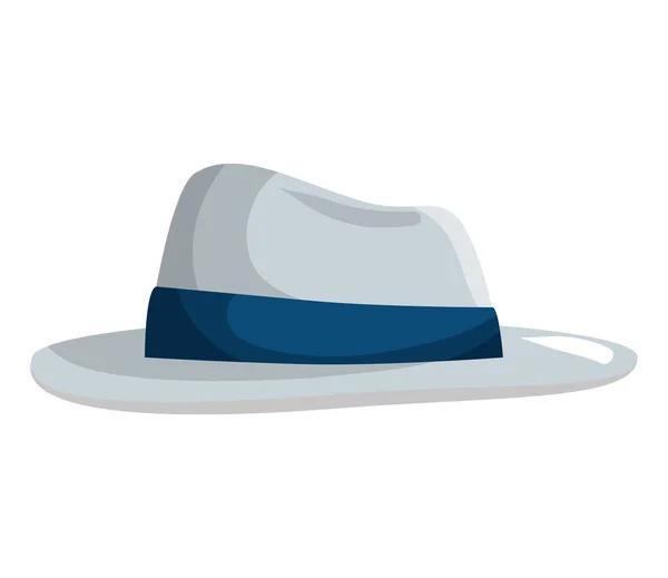 Gentleman elegant hat accessory — Stock Vector