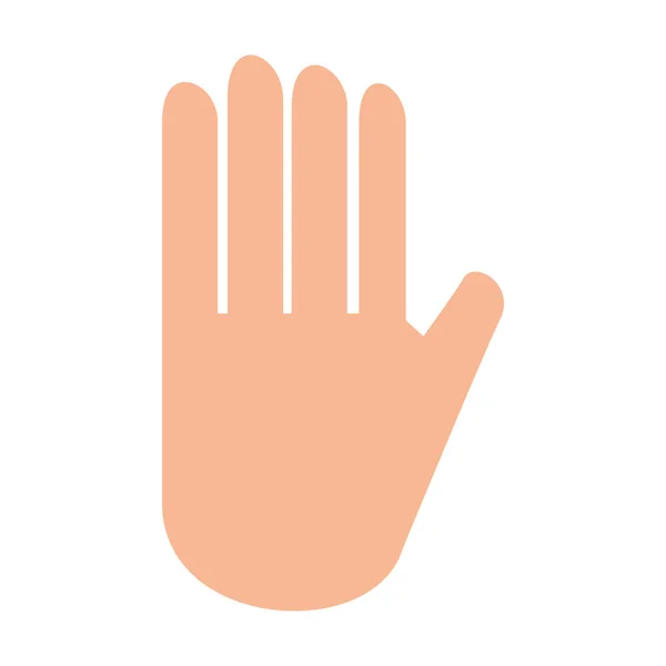 Zastavení izolovaných ikona ruky — Stockový vektor