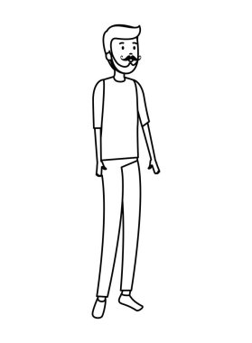 Sakallı genç adam.