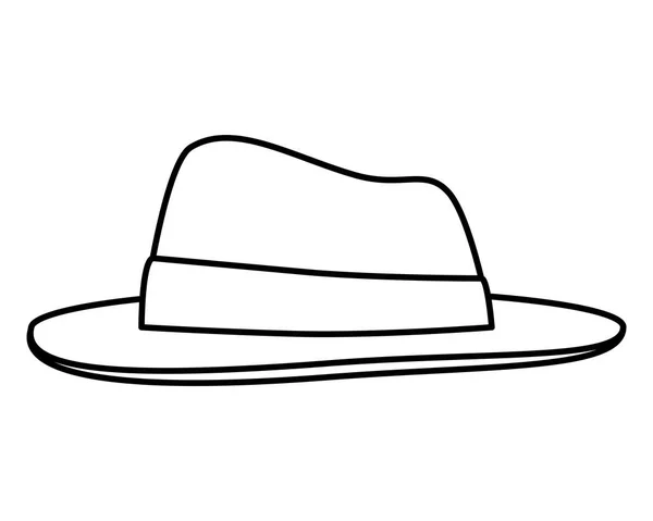 Gentleman élégant chapeau accessoire — Image vectorielle