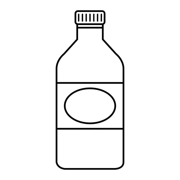 Fles glas geïsoleerd icoon — Stockvector