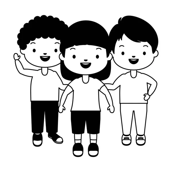 Niños carácter feliz — Vector de stock