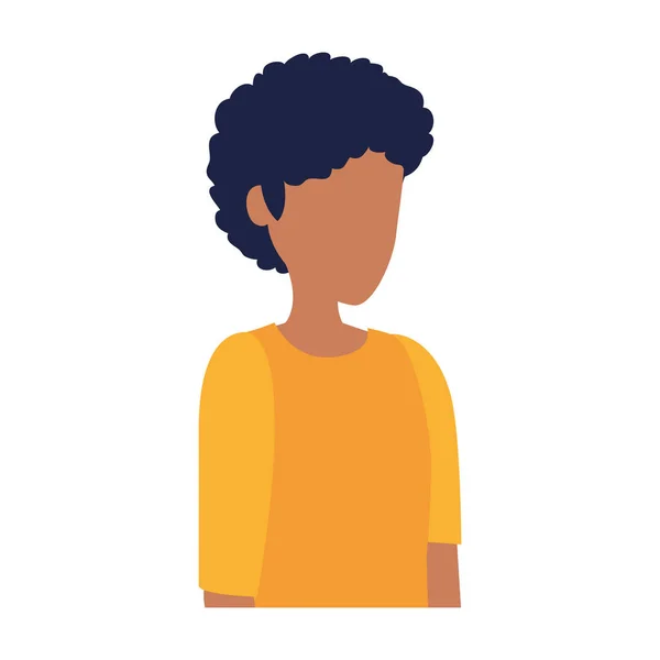 Mladý černoch avatar postava — Stockový vektor