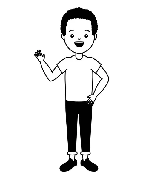 Hombre joven personaje avatar — Vector de stock