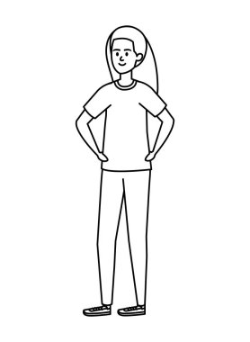 güzel genç kadın karakter