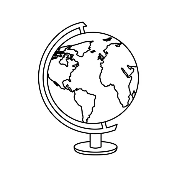 Planeta mundo escuela icono — Vector de stock