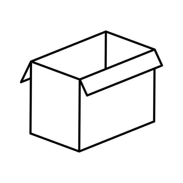 盒子纸箱孤立的图标 — 图库矢量图片