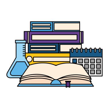 Açık kitap izole simgesi