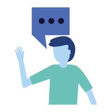 adam konuşma balonu