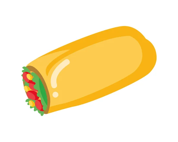 Burrito Fast Food — Stockvektor