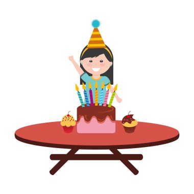 masada mumlar ile mutlu kız doğum günü pastası