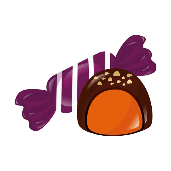 Zoete chocolade gevuld bonbon Candy — Stockvector