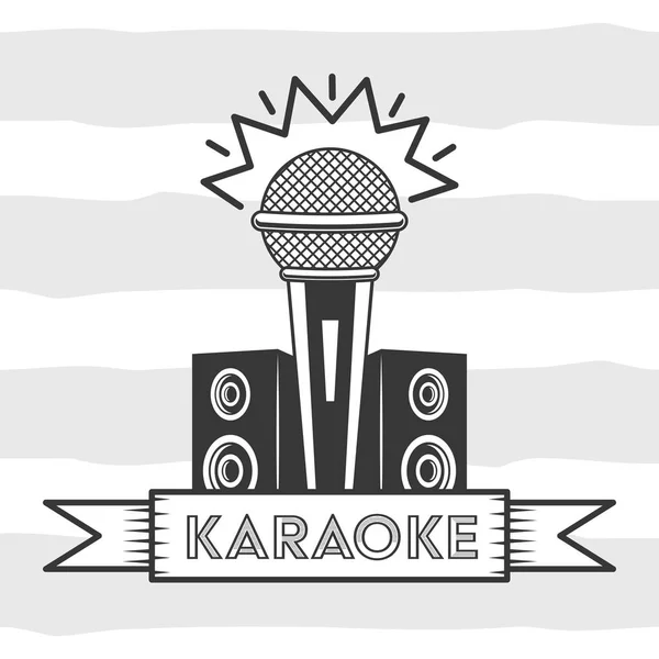 Karaoke w stylu retro — Wektor stockowy