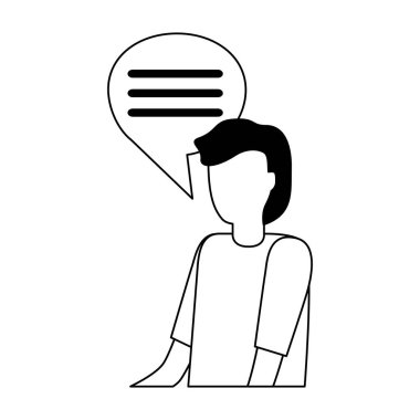 adam konuşma balonu