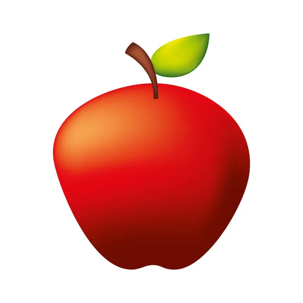 Fresh organic apple on white background — Stock Vector