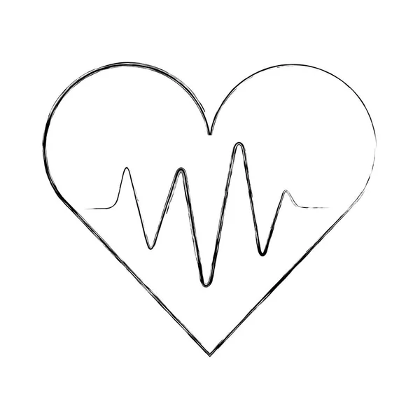 Batimento cardíaco médico ritmo de pulso cardio — Vetor de Stock