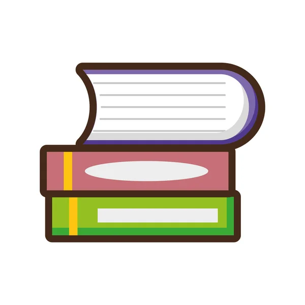 Βιβλία στοιβάζονται εκπαίδευση — Διανυσματικό Αρχείο
