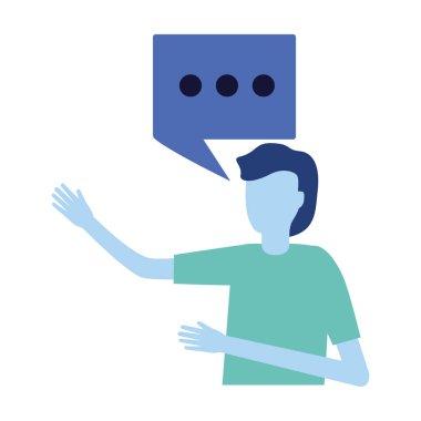 adam konuşma balonu