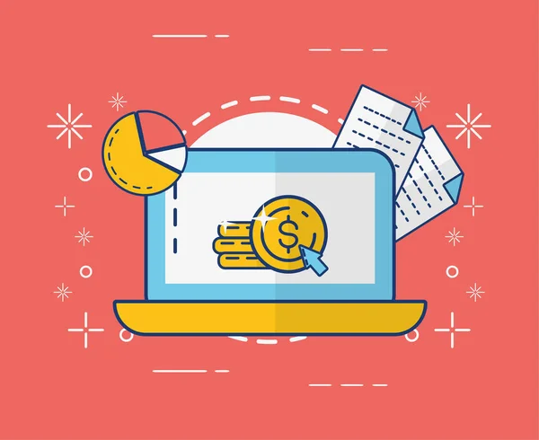 Onlinebetalingsconcept — Stockvector
