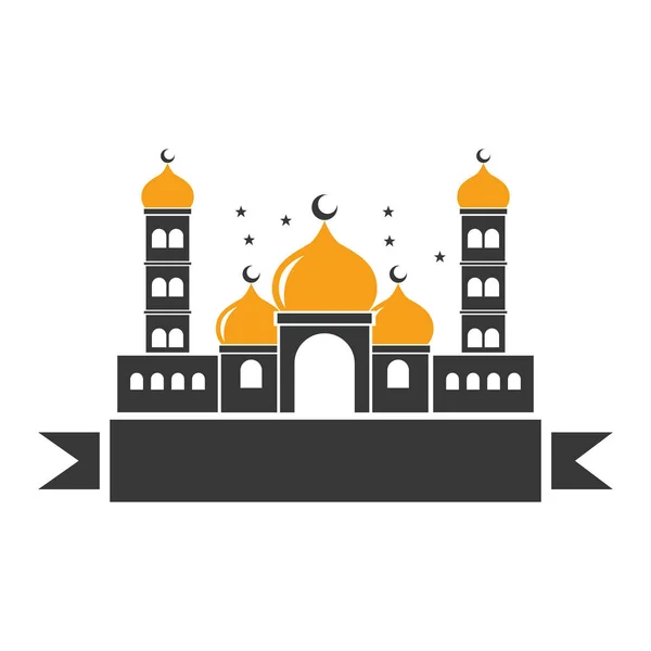 Taj mahal antiguo palacio — Vector de stock