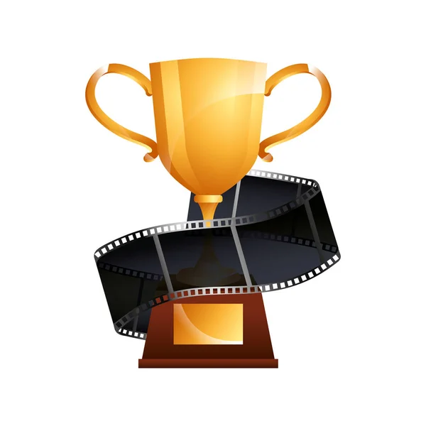 Trofee-award geïsoleerde pictogram — Stockvector