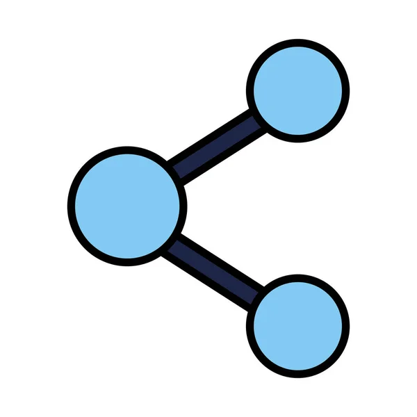 Sdílení obsahu sociální média ikona — Stockový vektor