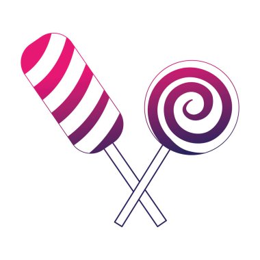 tatlı lolipop izole simgesi geçti