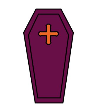 Cadılar Bayramı tabut izole simgesi