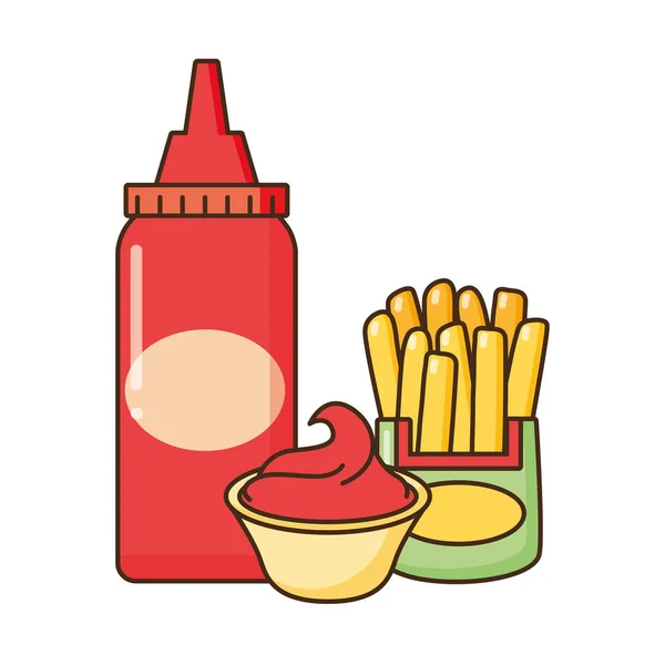 Comida rápida relacionada — Vector de stock