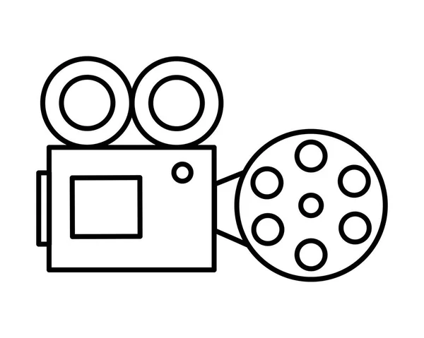 Video camera and movie tape icon — Stock Vector