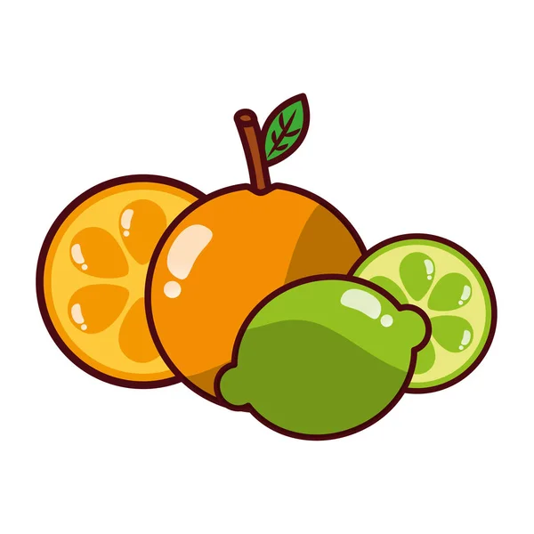 Frutas frescas ecológicas — Vector de stock