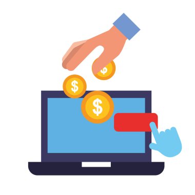 el tutan dizüstü paralar ödeme tıklayın online alışveriş