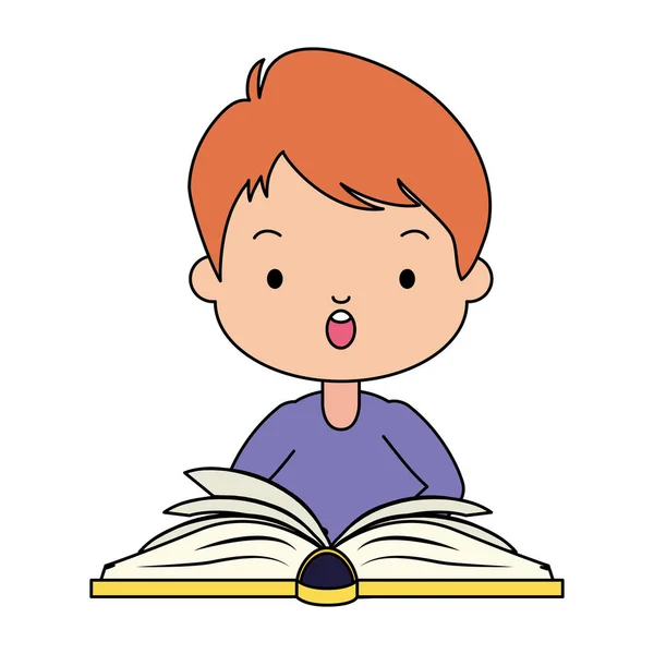 Niño día mundial del libro — Vector de stock