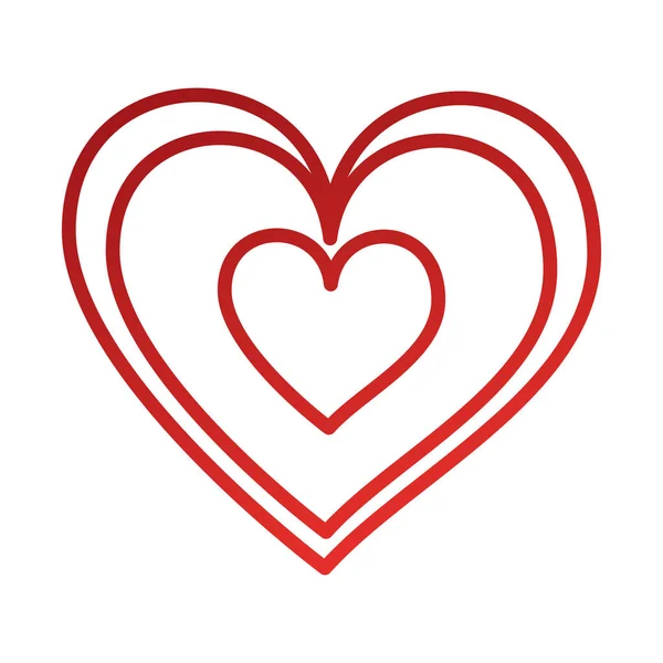 Ikona serca symbol miłości na Walentynki — Wektor stockowy