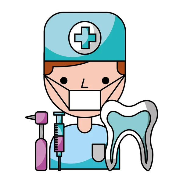 Dentysta dentystyczny higiena narzędzia zębów — Wektor stockowy