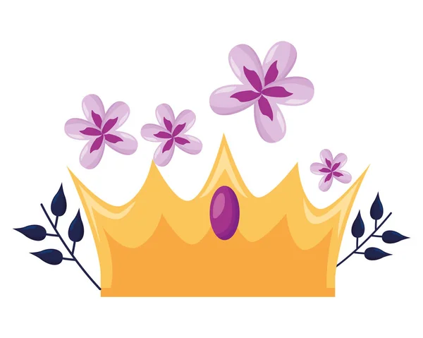 Corona fiori di lusso — Vettoriale Stock