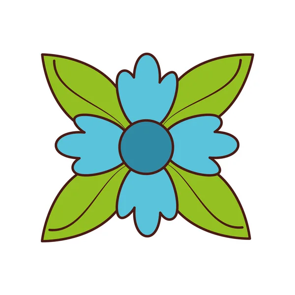 Šafrán květ přírodní listy listy dekorace ornament — Stockový vektor