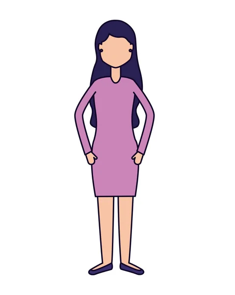 Woman character cartoon — Stock Vector