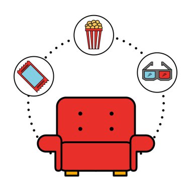 kanepe bilet patlamış mısır sinema filmi