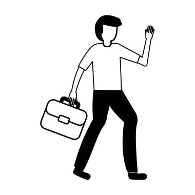 office evrak çantası ile işadamı