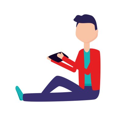 Akıllı telefon kullanan adam