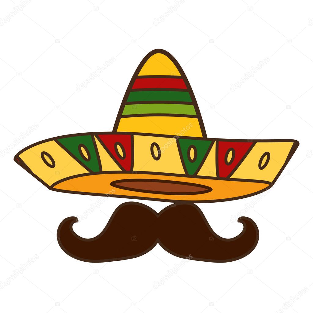 mexican hat with mustache