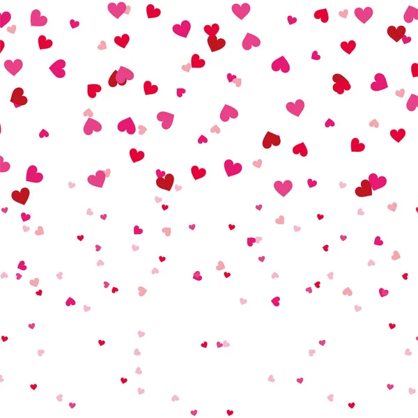 Rojo y rosa amor corazón romántico patrón sin costuras — Vector de stock