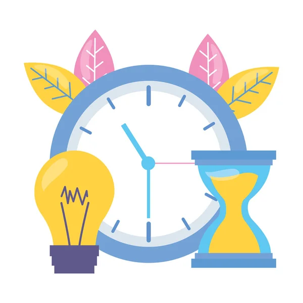 Reloj tiempo trabajo — Vector de stock