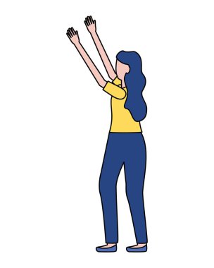 El kol hareketi yapan kadın