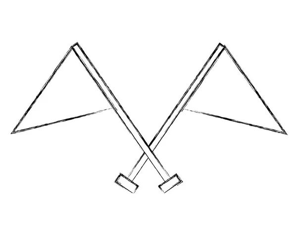 Cross flag progress success symbol — стоковый вектор