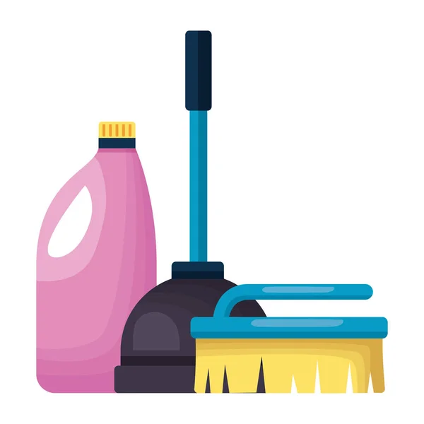 Spring cleaning tools — Stock Vector