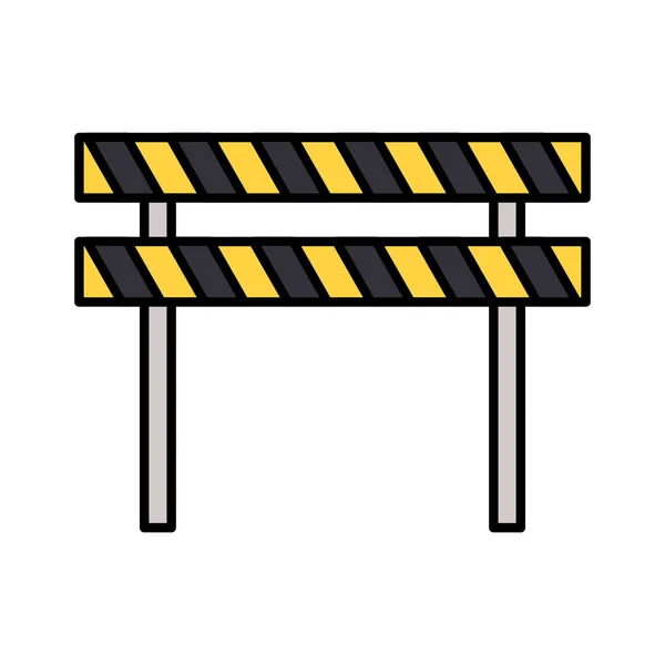 Traffic barrier caution — Stock Vector